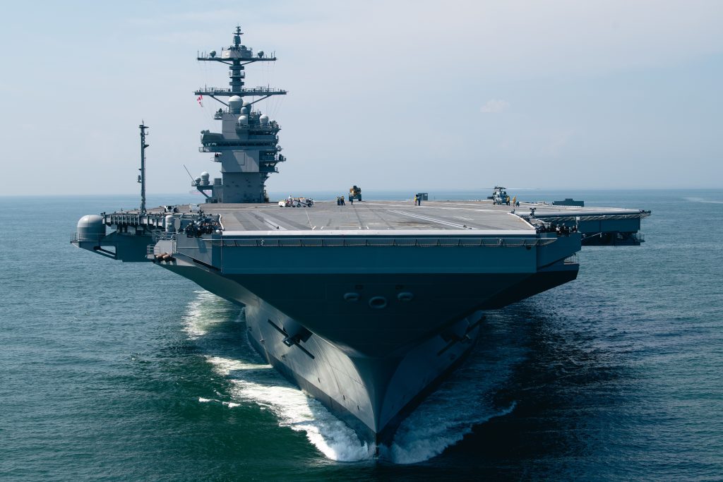 See photos of the US Navy’s newest aircraft carrier completing sea trials