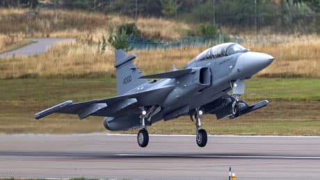 Gripen F Flies for the First Time