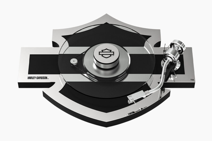 Pro-Ject Milled an Entire Audiophile Turntable Into Harley’s Bar & Shield Logo