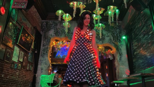 Polka Dot Electro-Swing Dress with NeoPixels #LED Pixels #AdafruitLearningSystem @Adafruit