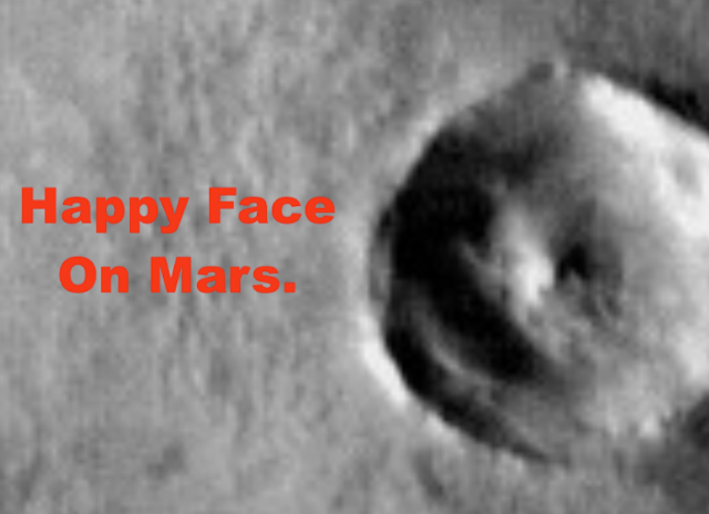 Happy Face Crater Discovered On Mars Surface, NASA Index, UFO UAP Sighting News.