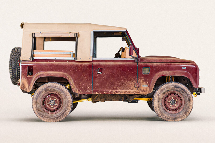 This Gorgeous Ferrari-Red Defender 90 Earns Its Grime on Portugal’s Sandy Tracks