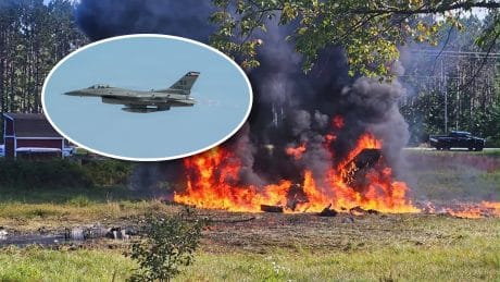 F-16 Crashes in Northern Michigan, Pilot in Stable Condition After Ejecting