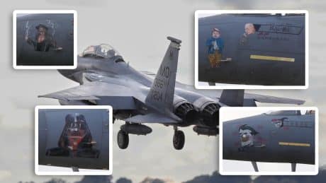 Mountain Home Strike Eagles Rotate Home from Middle East Sporting New Nose Art