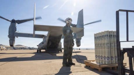 Marine MV-22B Osprey Conducts First Sonobuoy Lot Acceptance Test