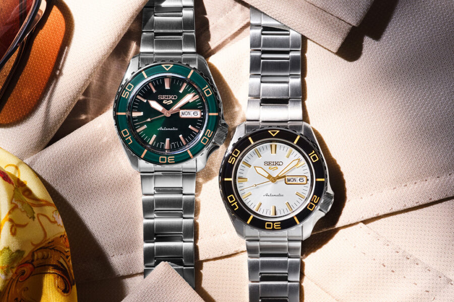 Seiko’s Cult “Fifty Five Fathoms” Diver Returns in Two Gilt-Soaked Colorways