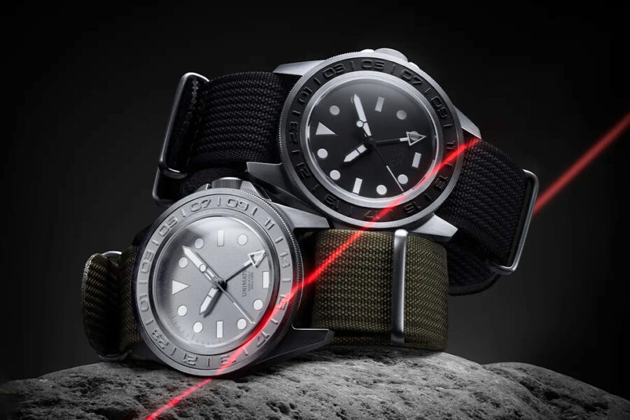 Unimatic Drops Ten 300M Textured Divers With Casebacks That Look Like Crushed Foil