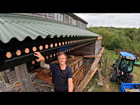 Timber Framed Barn Part 40  Custom Steel Beams