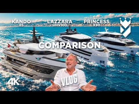Three 90-Foot Yachts, Three Completely Different Priorities | Kando vs Lazzara vs Princess