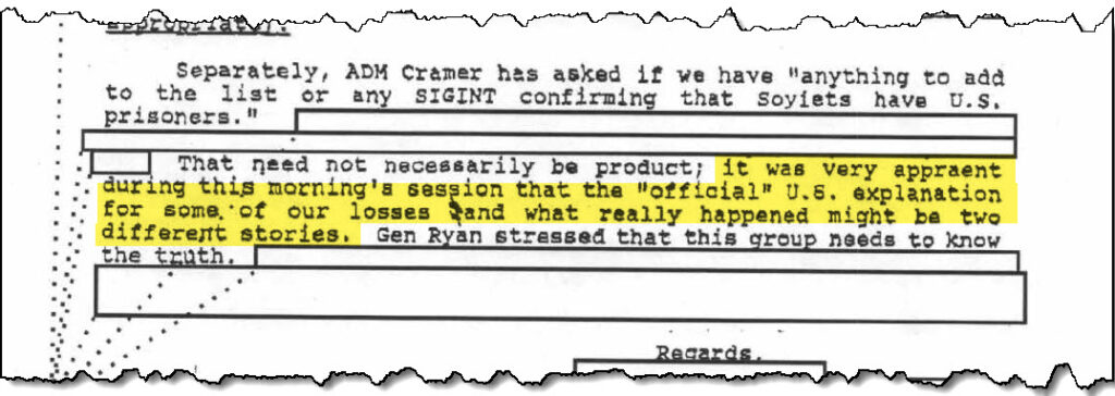 NSA FOIA Records Detail Pentagon’s 1992 Search for Answers on Missing Cold War Aircrews
