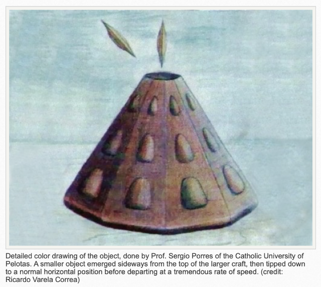 This Day In UFO History: Pilot encounters giant pyramid-shaped UFO over Pelotas, Brazil, Oct 5, 1996 UAP Sighting News.